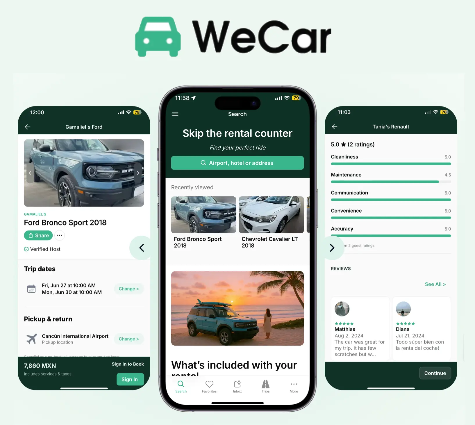 WeCar: rent car in Mexico